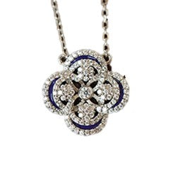 Quatrefoil Diamond (simulated) - Silver