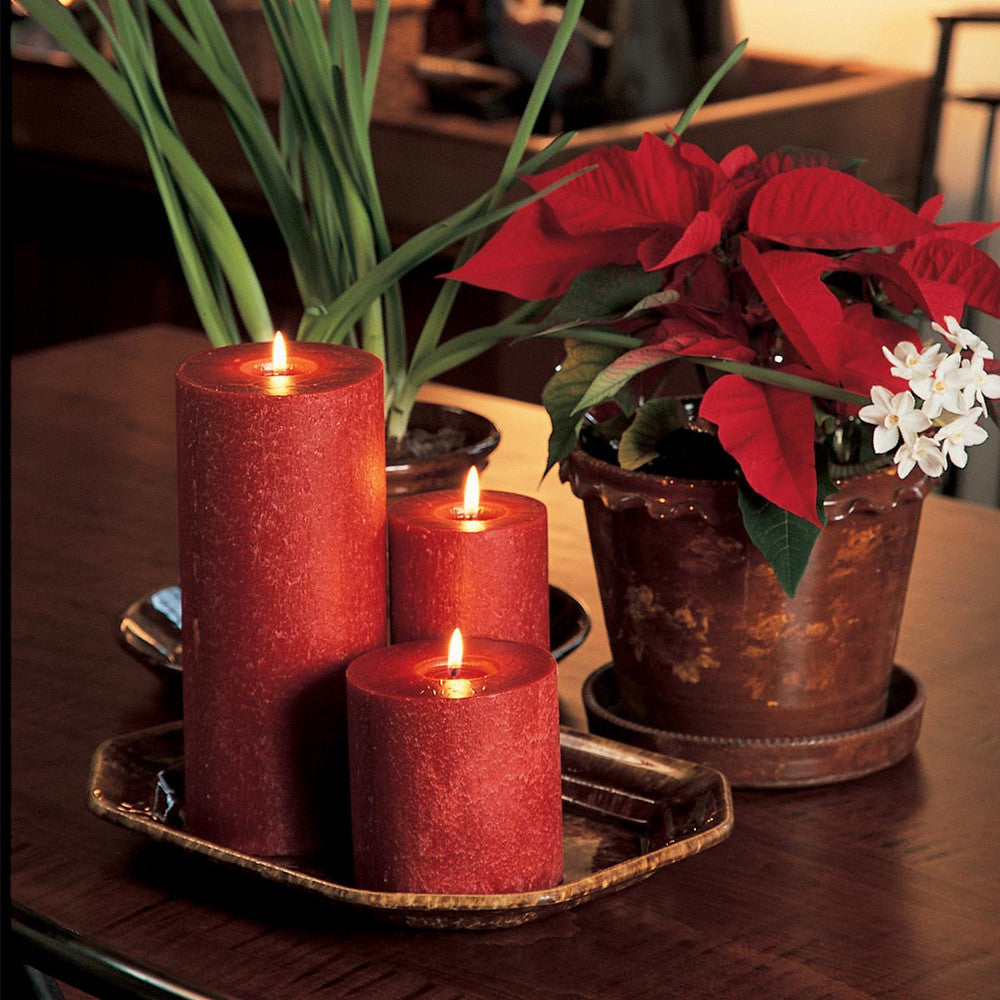 Timberline™ Pillar Candles 3 x 3 Unscented Red