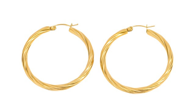Twisted Hoop - Gold
