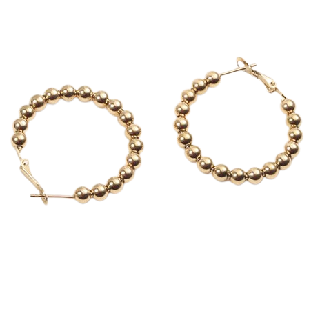 Bead Hoop Earrings